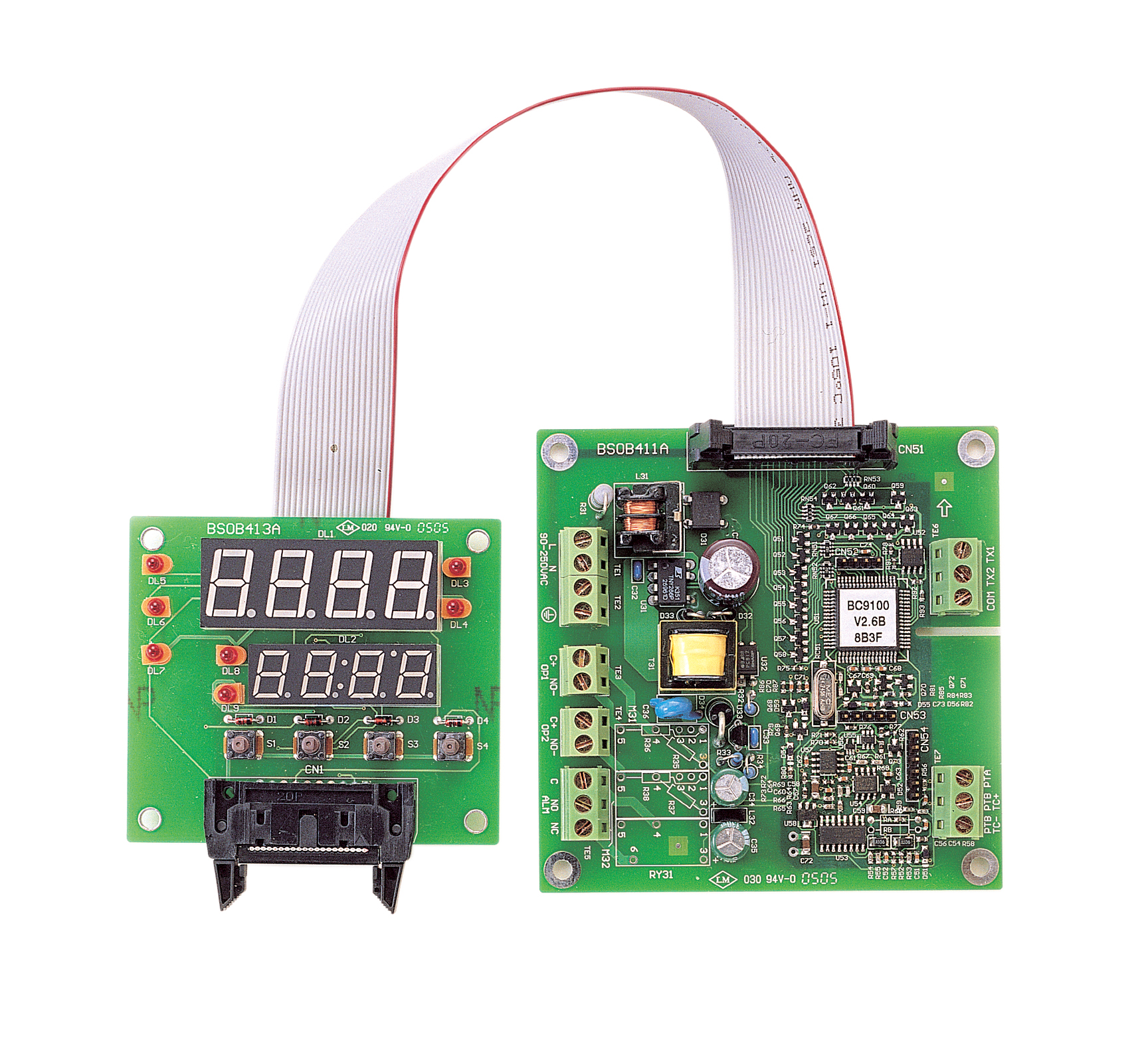 The board type of Fuzzy Logic plus PID microprocessor-based controller series incorporate a bright, ...